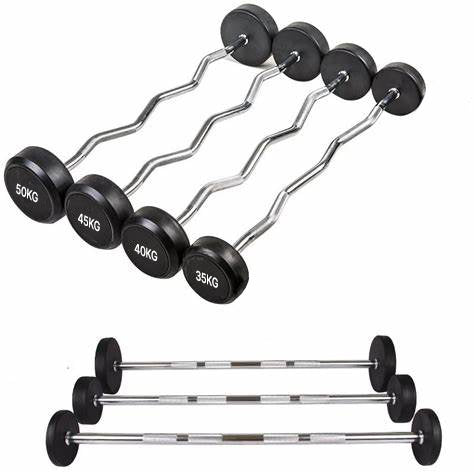 MYG 3005B Rubber Coated Barbell Set